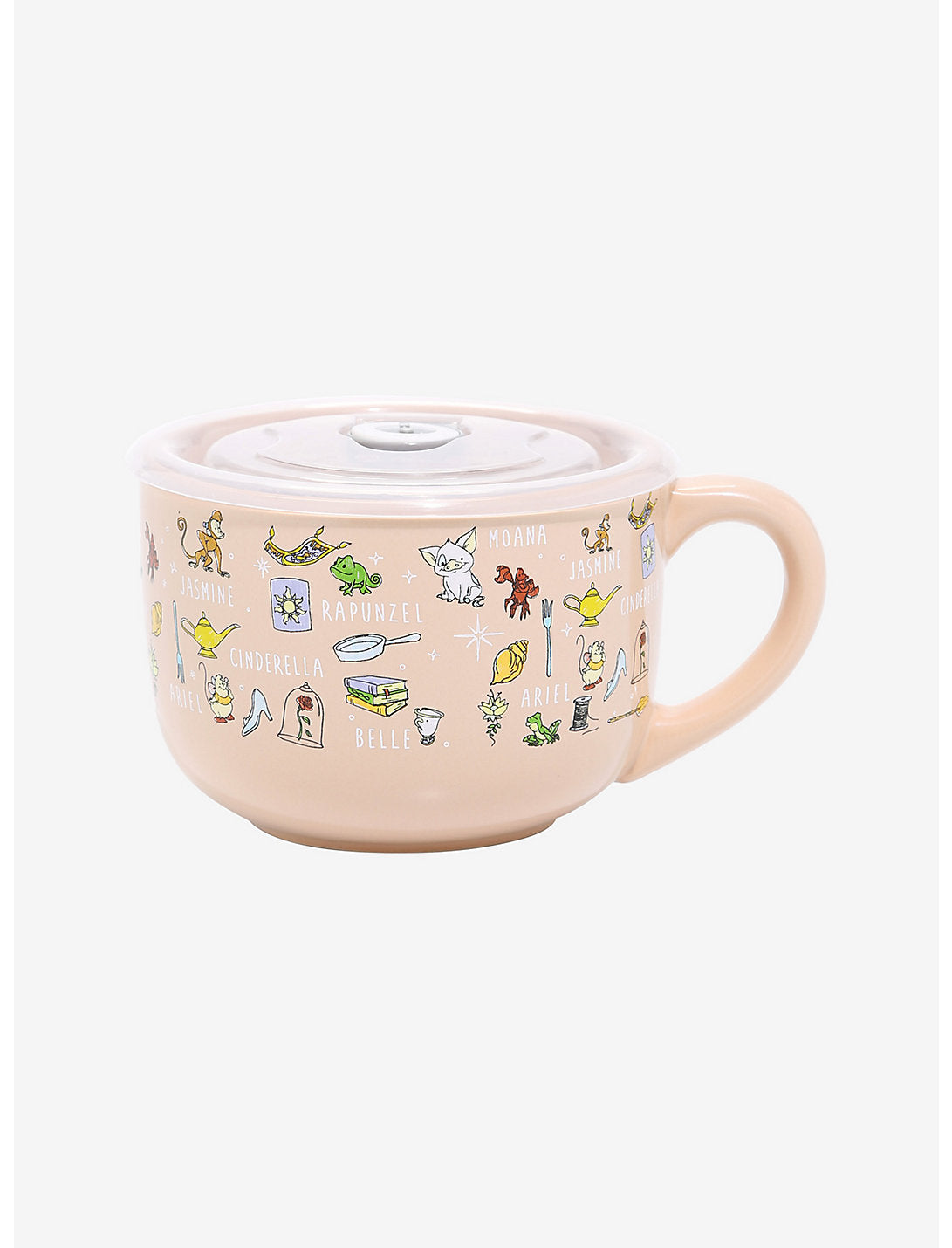 Taza Sopa Princesas Personajes Disney