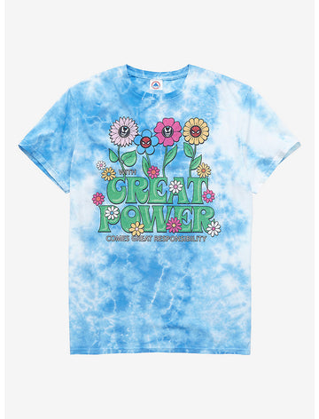 Marvel Spider-Man Great Power Vintage Tie-Dye