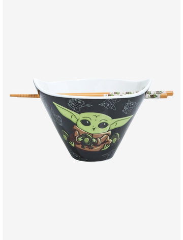 Mandalorian Baby Yoda Bowl Ramen Palillos