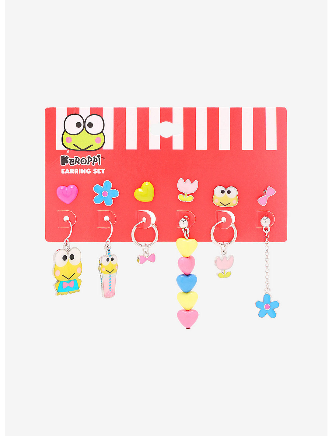 Keroppi Multicolor Set De Aretes