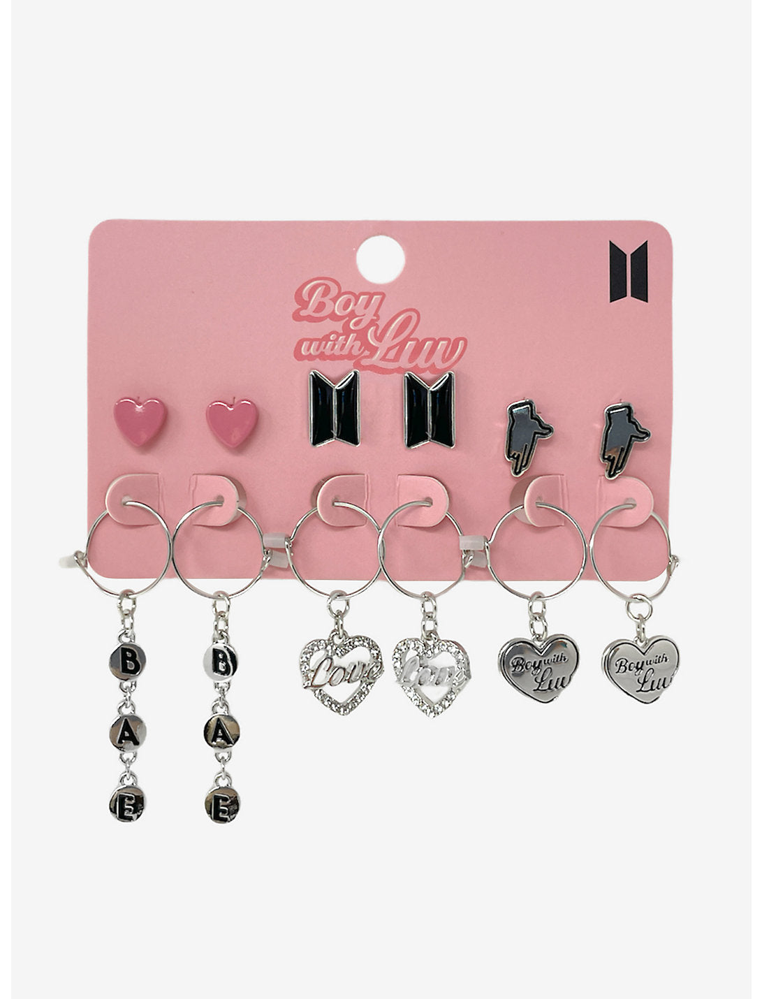 BTS Set De Aretes Hoops