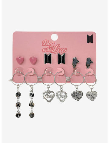 BTS Set De Aretes Hoops