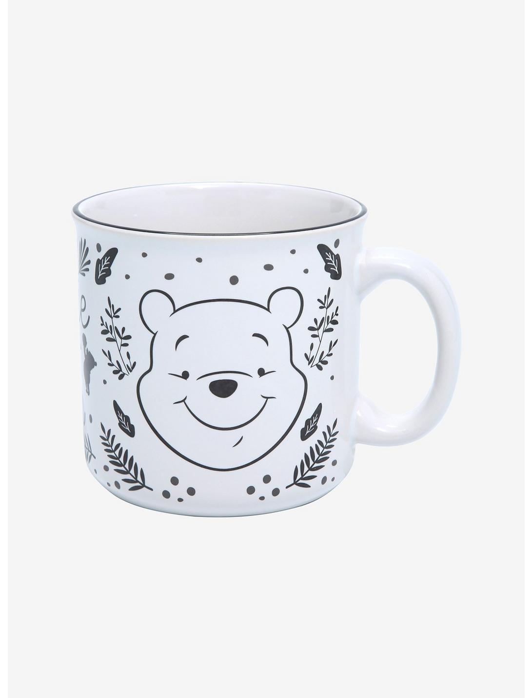 Winnie Pooh Taza Blanco Y Negro