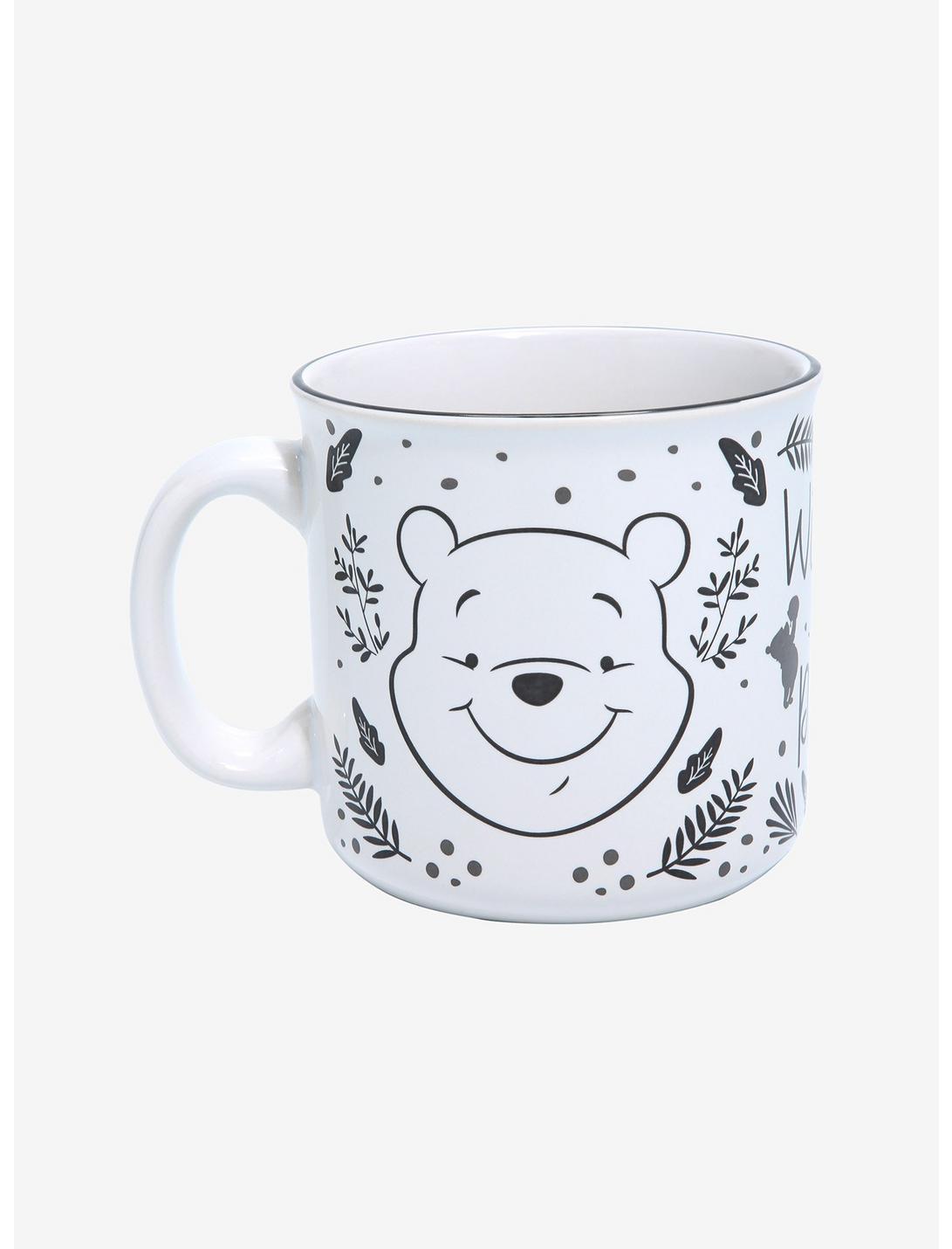 Winnie Pooh Taza Blanco Y Negro