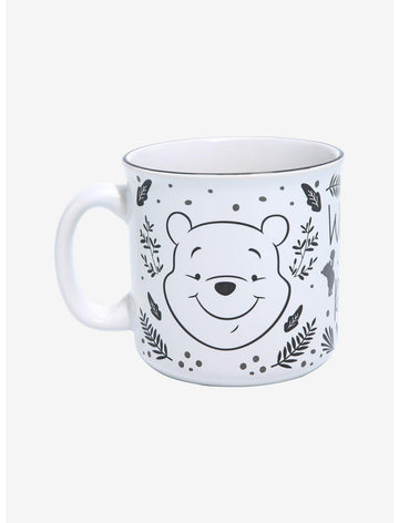 Winnie Pooh Taza Blanco Y Negro