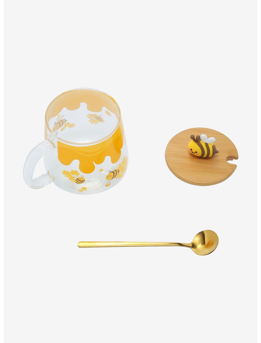 Taza Abeja Con Tapadera Y Cuchara Abejita Miel