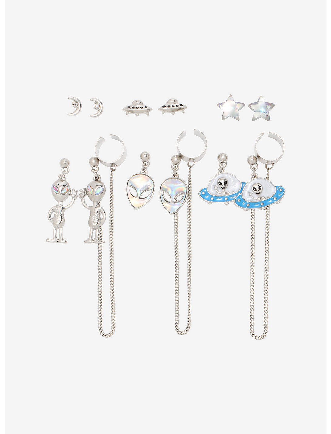 Aretes Alien Earcuff Set