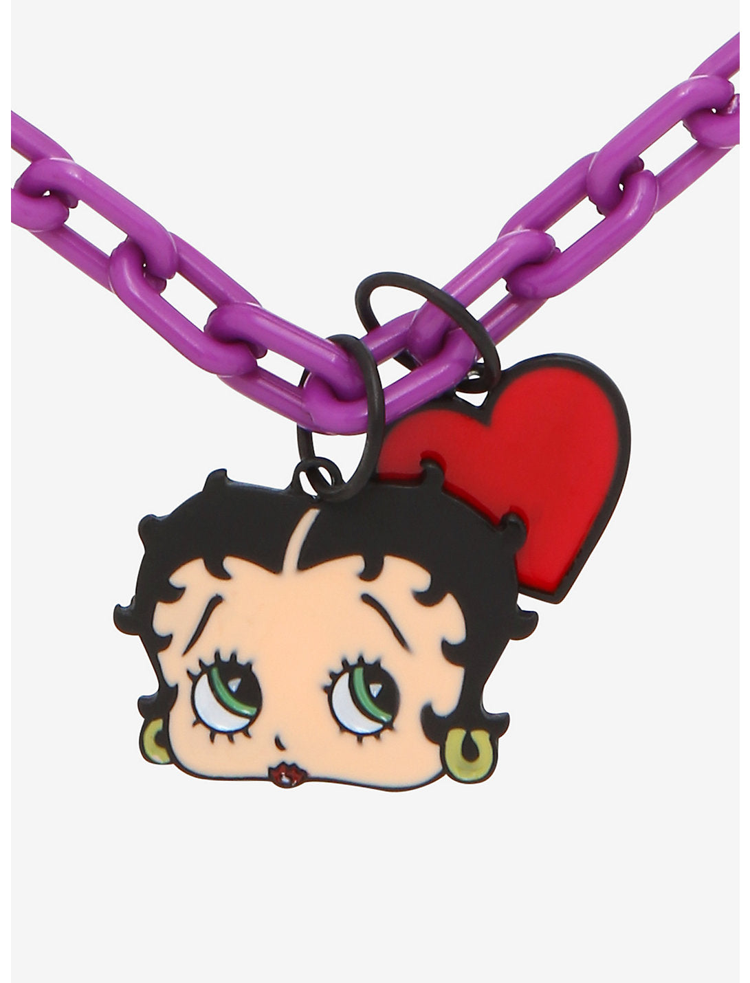 Betty Boop Collar Morado Corazon