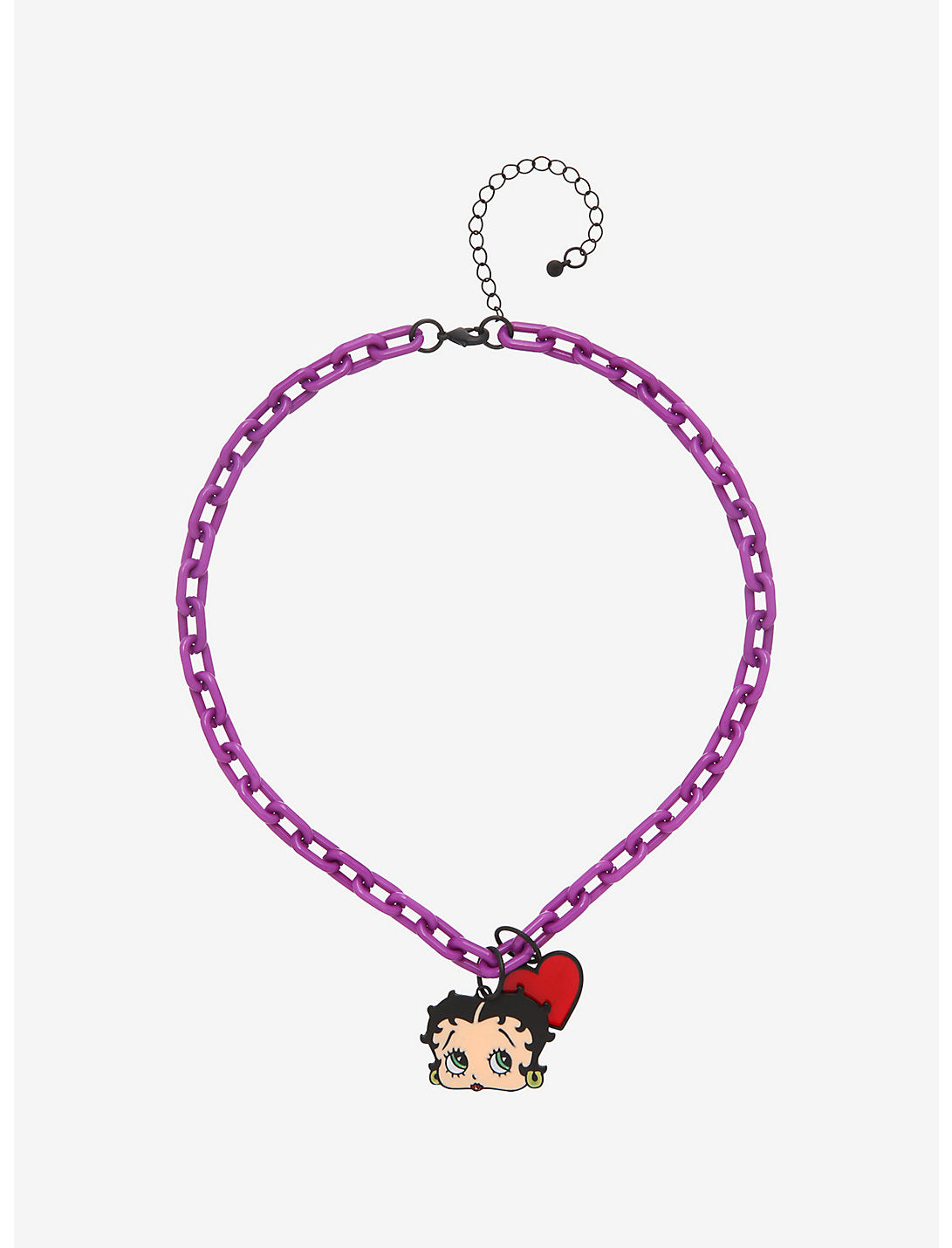 Betty Boop Collar Morado Corazon