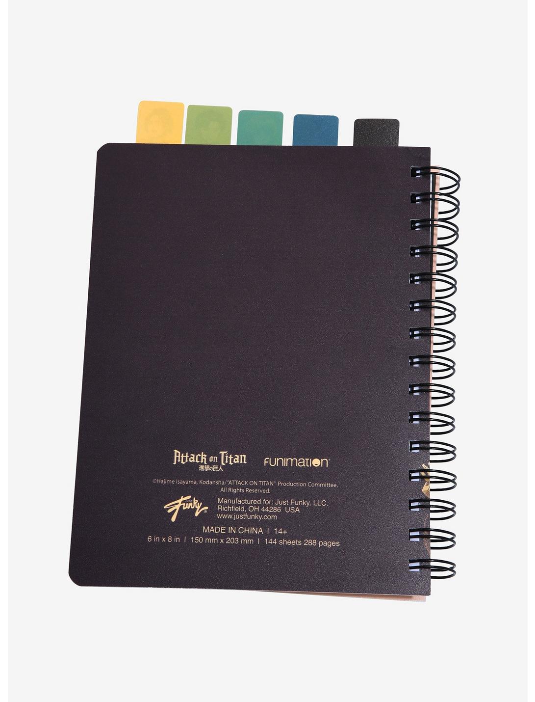 Attack On Titan Cuaderno Separadores Personajes