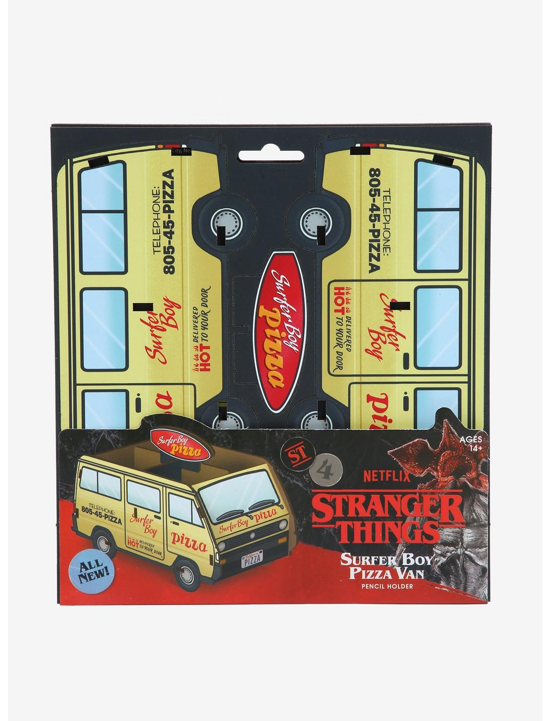 Stranger Things Surfer Boy Pizza Van Portalápices – North To You