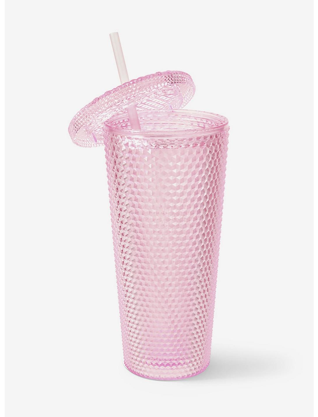 Vaso Piramide Rosa Diamante Termo Rosa