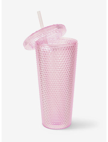 Vaso Piramide Rosa Diamante Termo Rosa