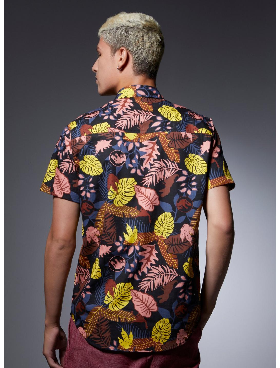 Jurassic Park Camisa Botones Hojas