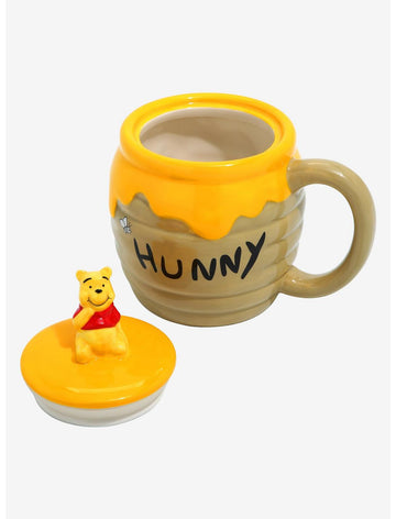 Winnie Pooh Taza Con Tapadera Tarro Miel