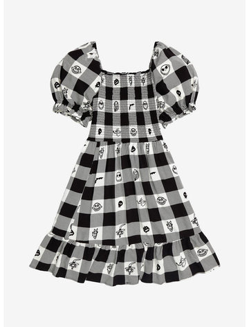 Extraño Mundo De Jack Vestido Cuadros