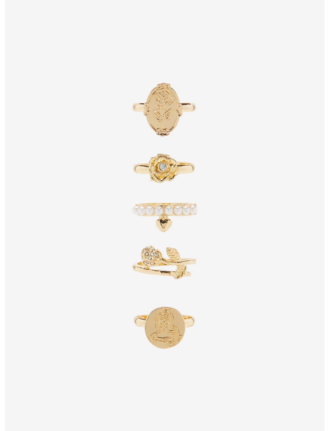 La Bella Y La Bestia Set De Anillos