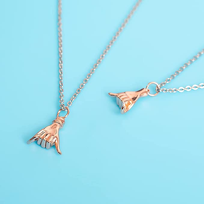 Set De Collar Pareja Pinki Promise Amigos BFF