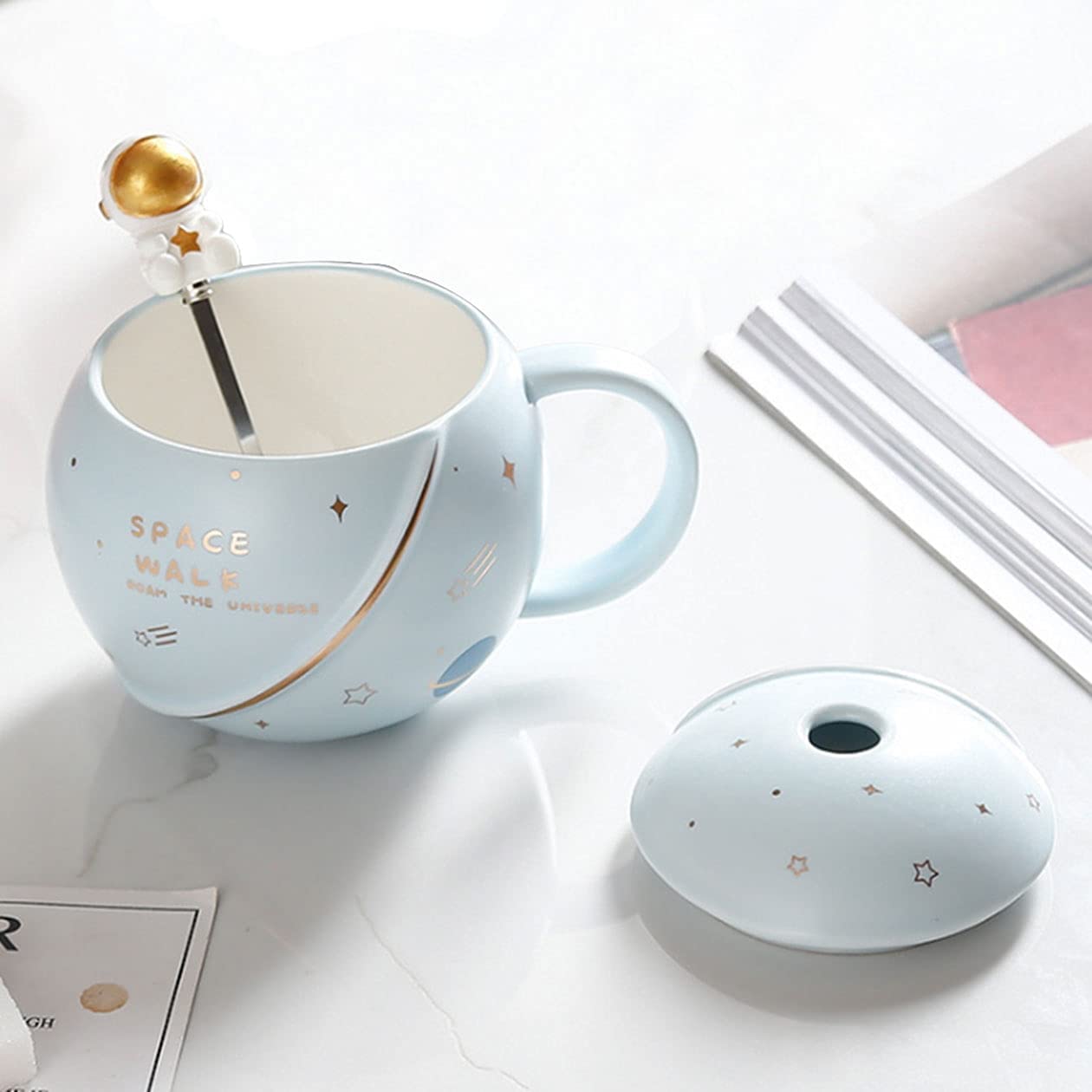 Astronauta Taza Y Cuchara Universo Espacio Space Walk