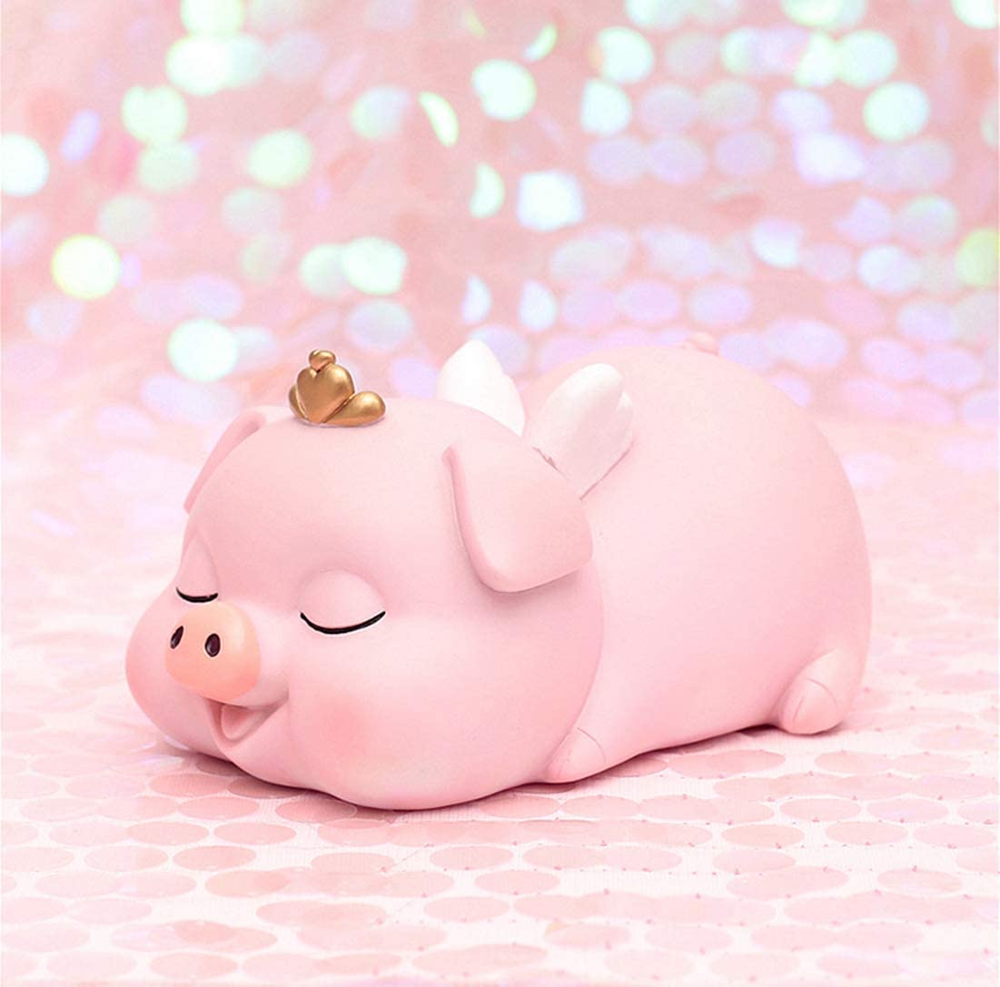 Alcancia Cerdito Durmiendo Puerquito Corona