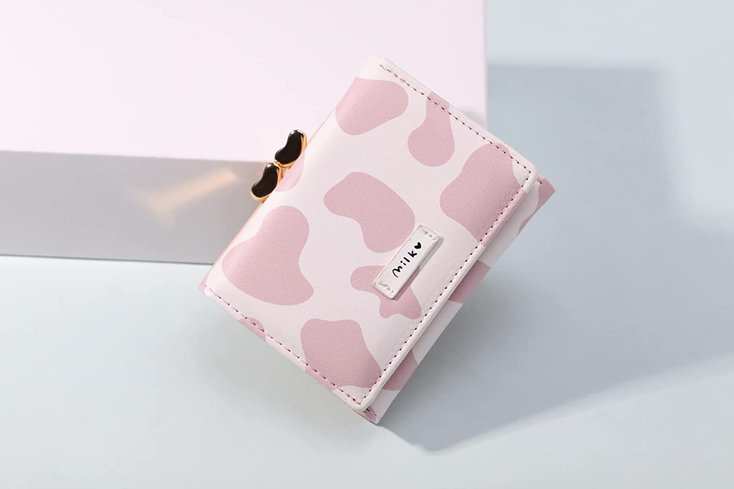 Cartera Estampado Vaca Rosa