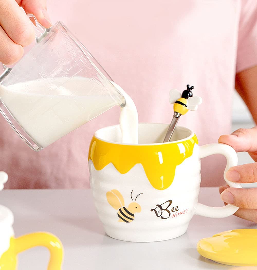 Abeja Taza Y Cuchara Miel
