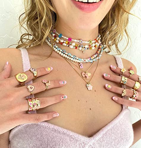 Set De Anillos Coloridos 16 Piezas