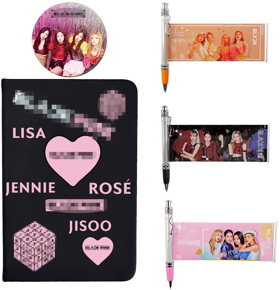 Black Pink Set Oficina Lapicera Cuaderno