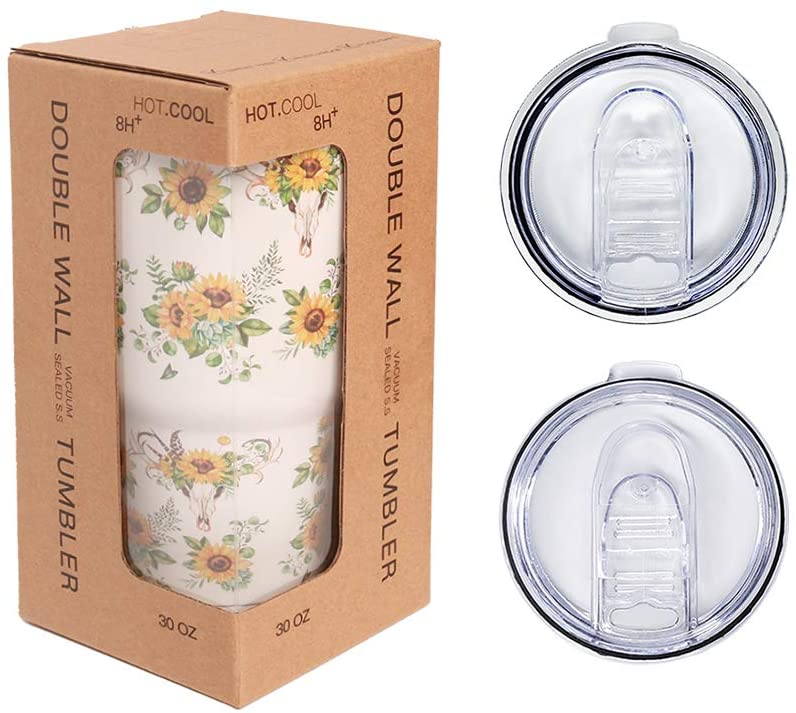 Termo Girasol Base Blanca Vaso Girasol Acero