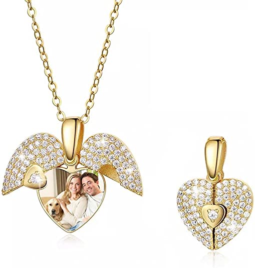 Collar Personalizado Relicario Con Foto Corazon