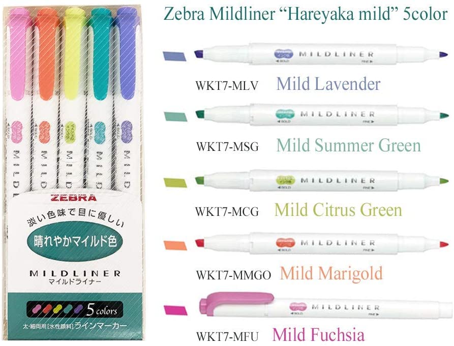 Midliners Zebra 25 Plumones Resaltadores Rotulador
