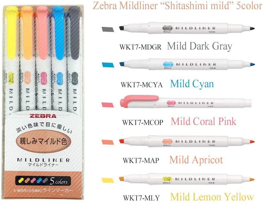 Midliners Zebra 25 Plumones Resaltadores Rotulador