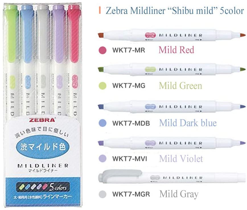 Midliners Zebra 25 Plumones Resaltadores Rotulador