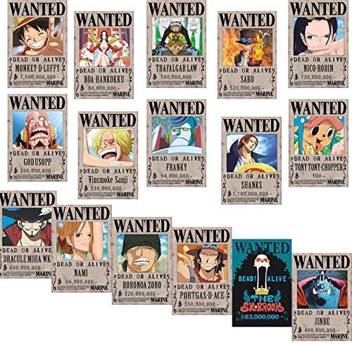 One Piece Set Poster Se Busca Wanted