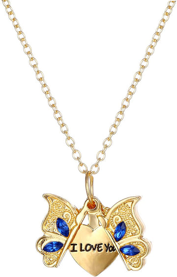 Collar Mariposa Sopresa Mensaje I Love You