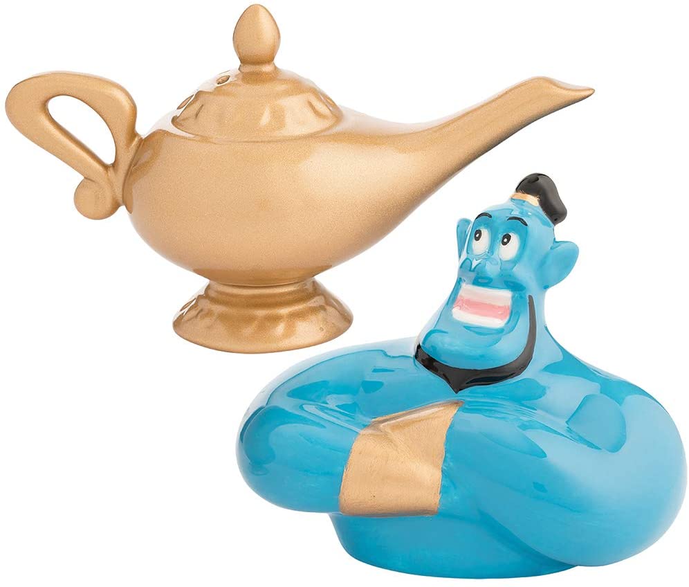 Aladdin Salero Y Pimentero Lampara Magica Y Genio