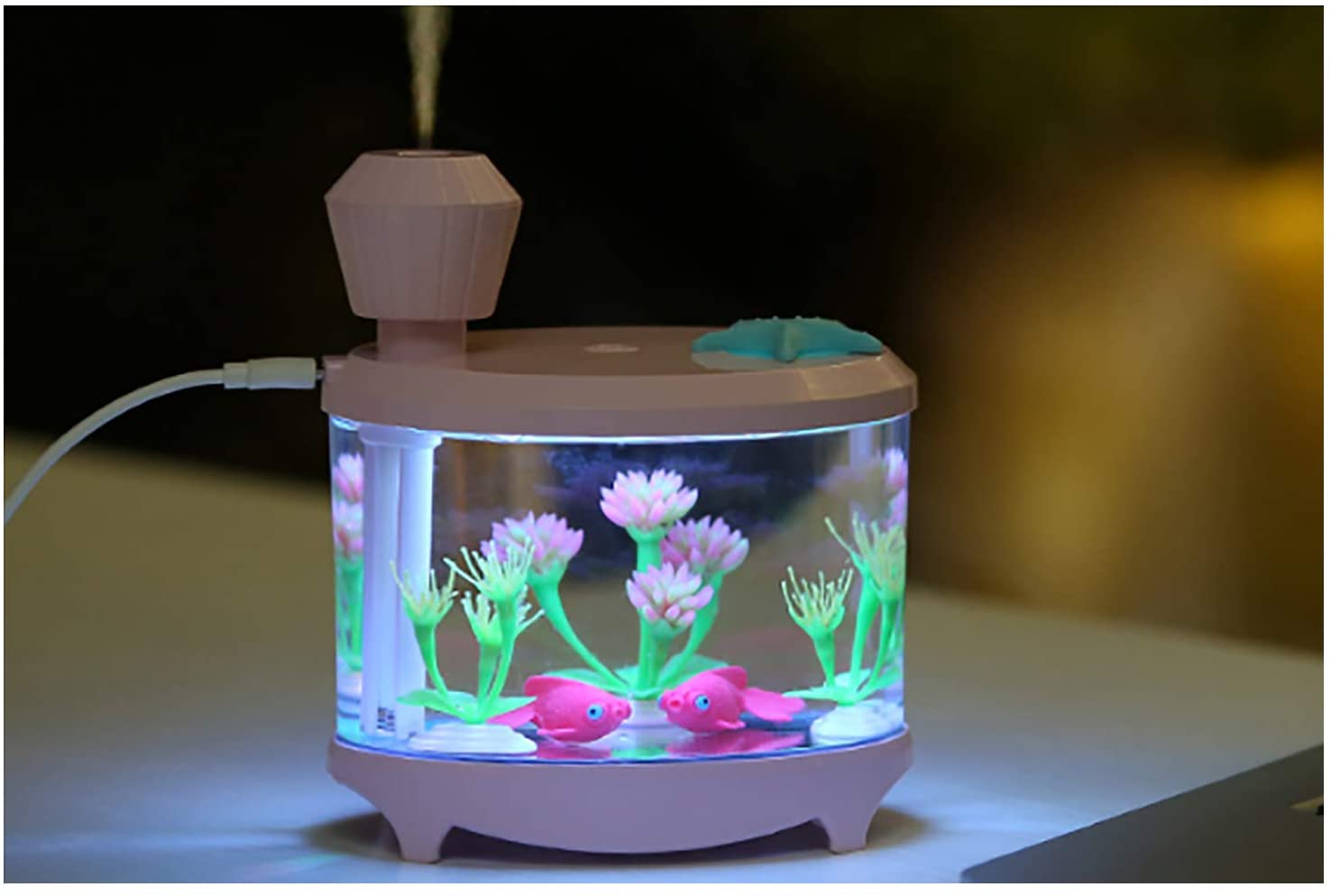 Humidificador Difusor Estilo Pecera Para Escritorio