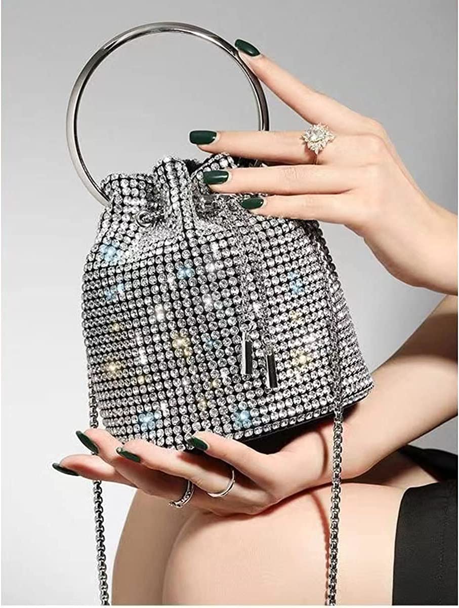 Bolsa Diamantes Dorakk Plateada