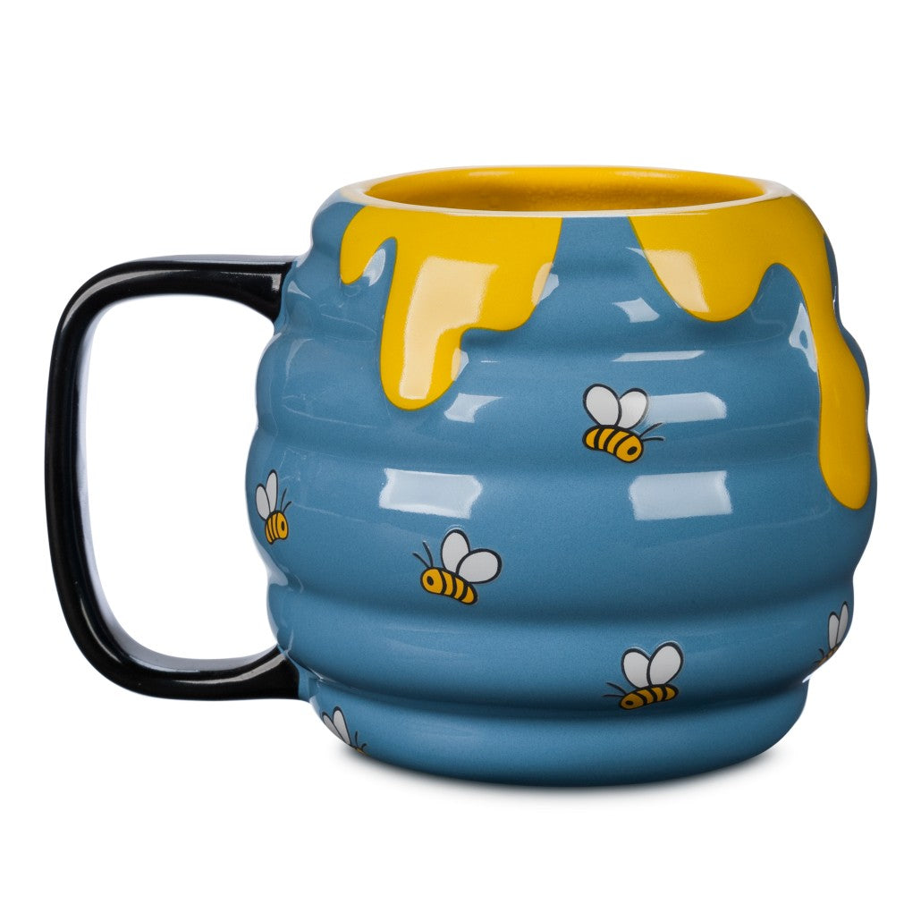 Winnie Pooh Taza Tarro De Miel Azul Abejas
