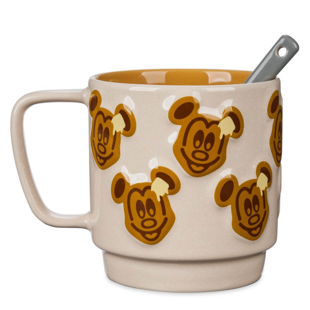 Taza Waffles Mickey Mouse Con Cuchara Desayuno