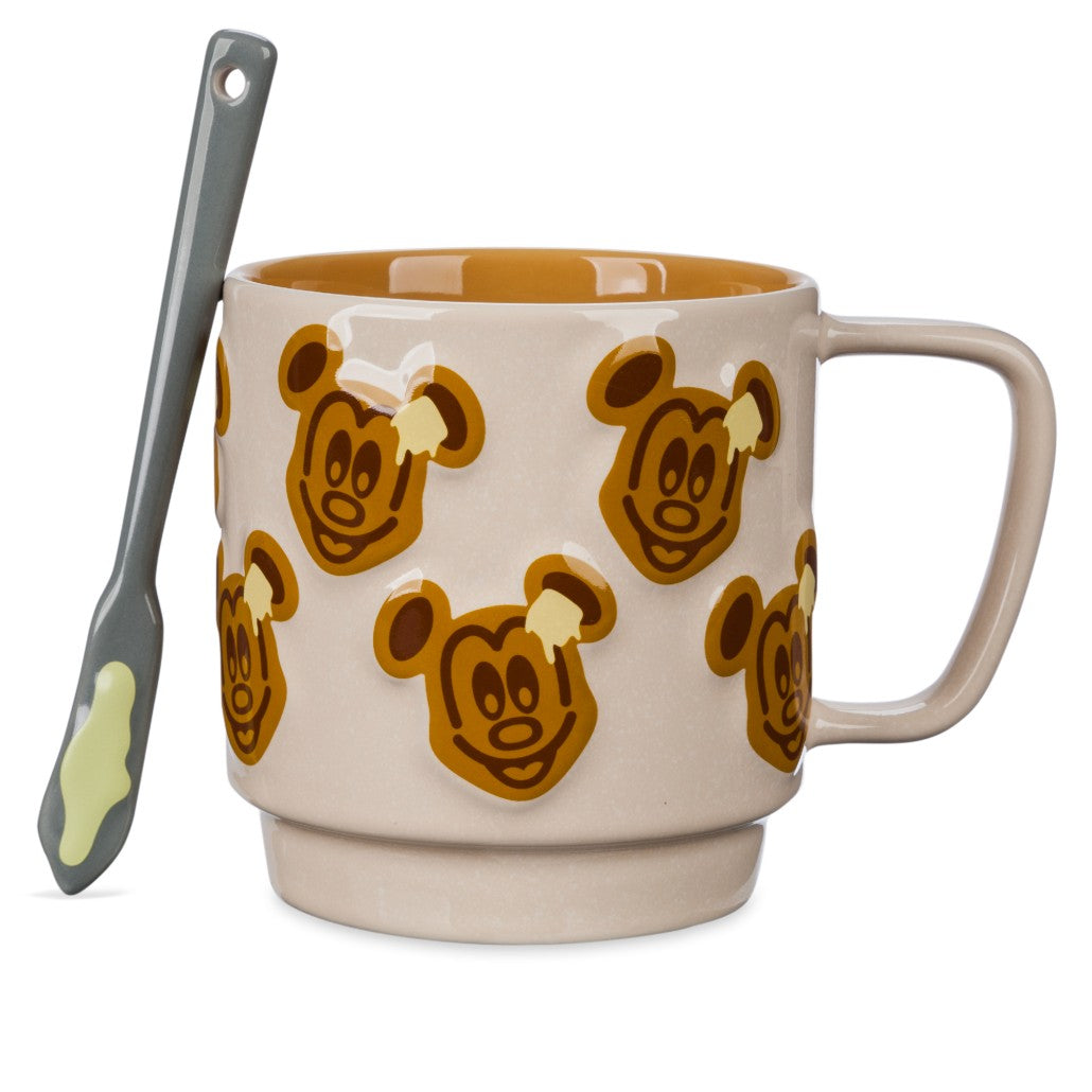 Taza Waffles Mickey Mouse Con Cuchara Desayuno