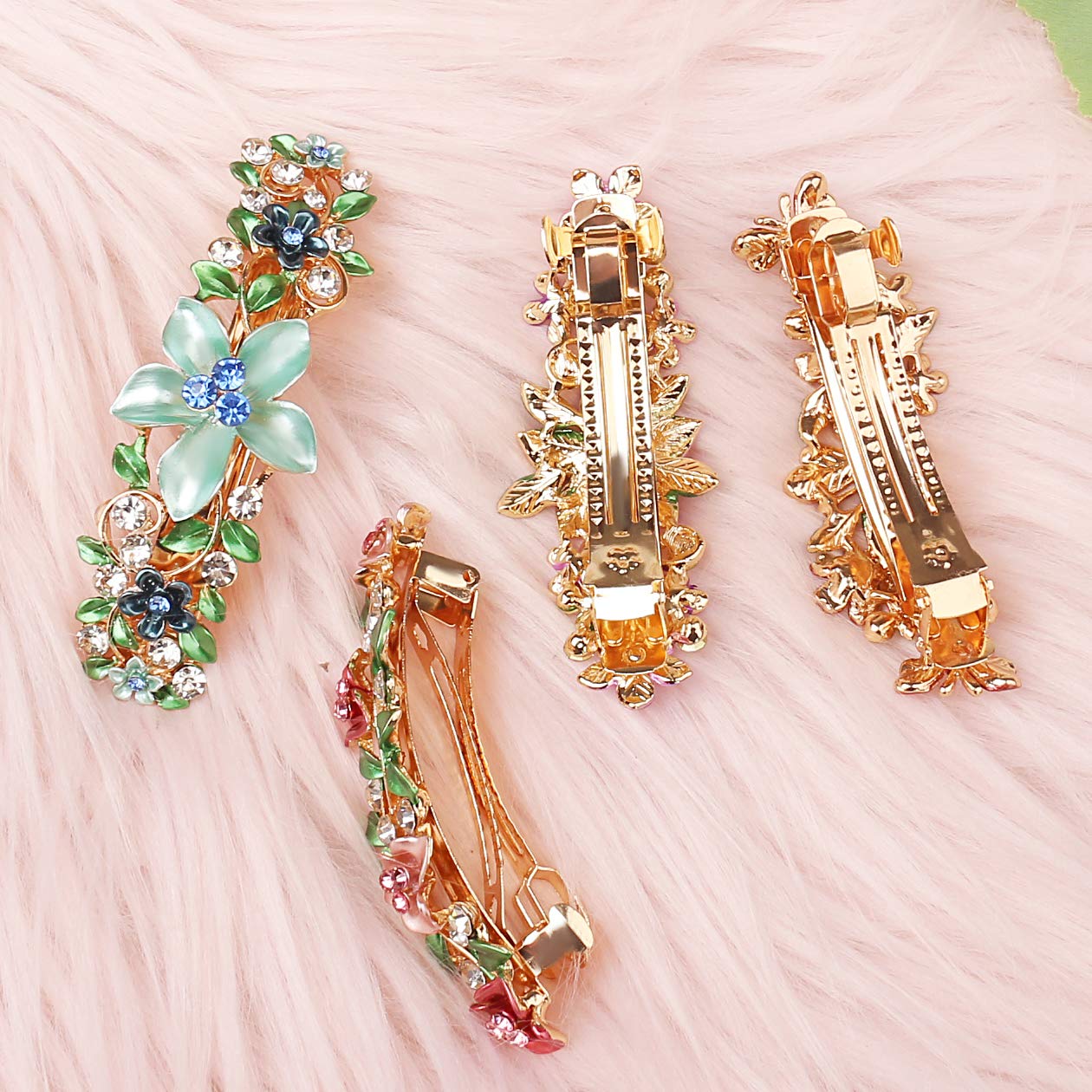 Set De Broches Para Cabello Vintage Flores