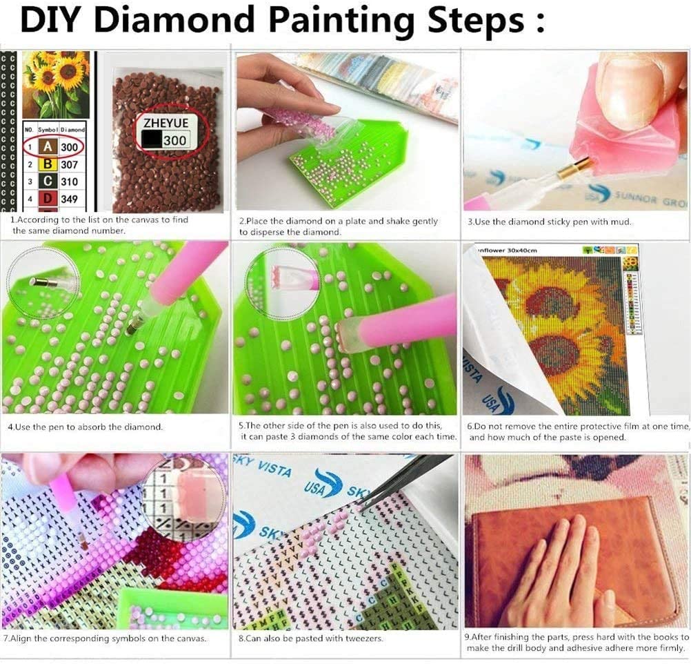 Diamond Painting Kit 4 Lienzos Naturaleza