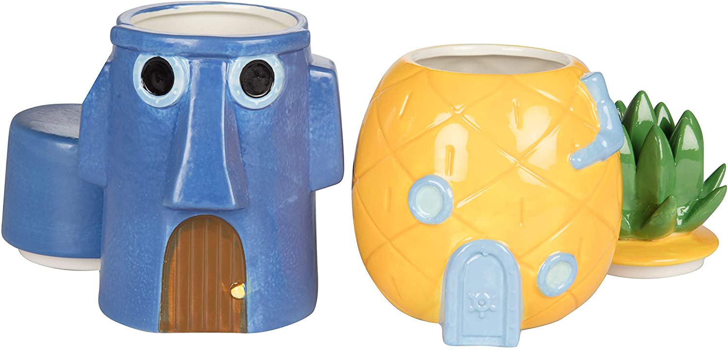 Bob Esponja Recipientes Cocina Ceramica Galletero