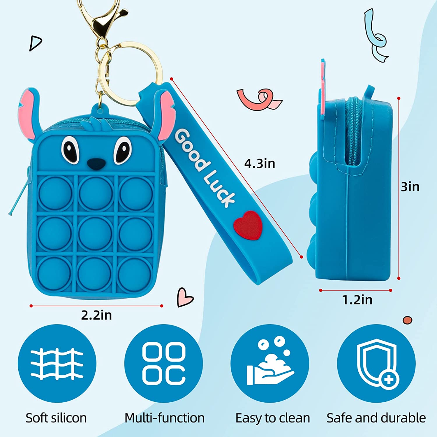 Stitch Monedero Pop It Fidget Toy