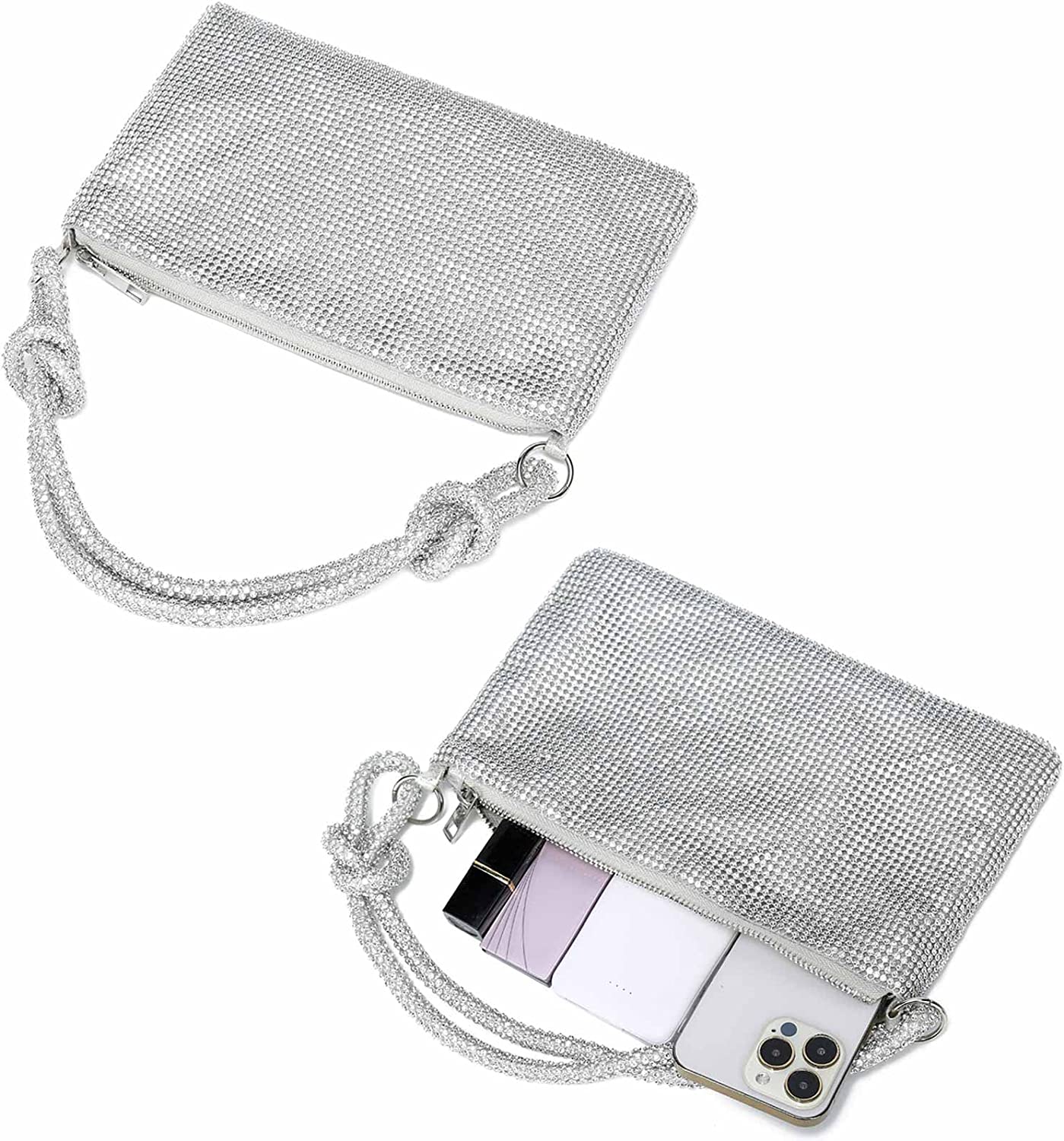 Bolso Diamante Shoulder Bag Plateada