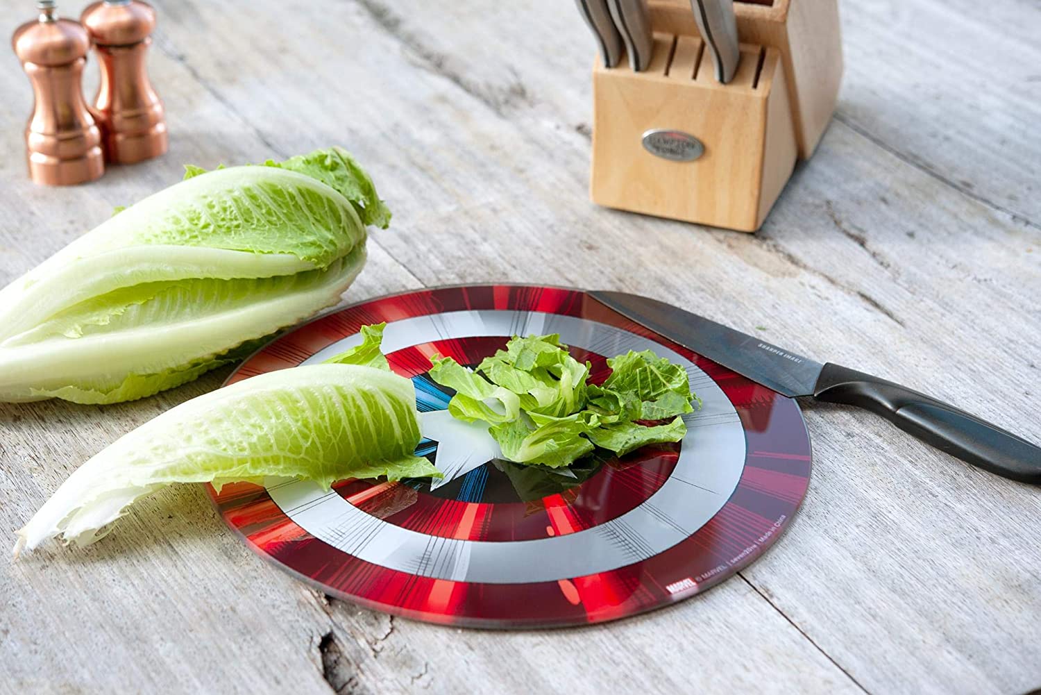 Marvel Escudo Capitan America Tabla Para Cortar Cocina