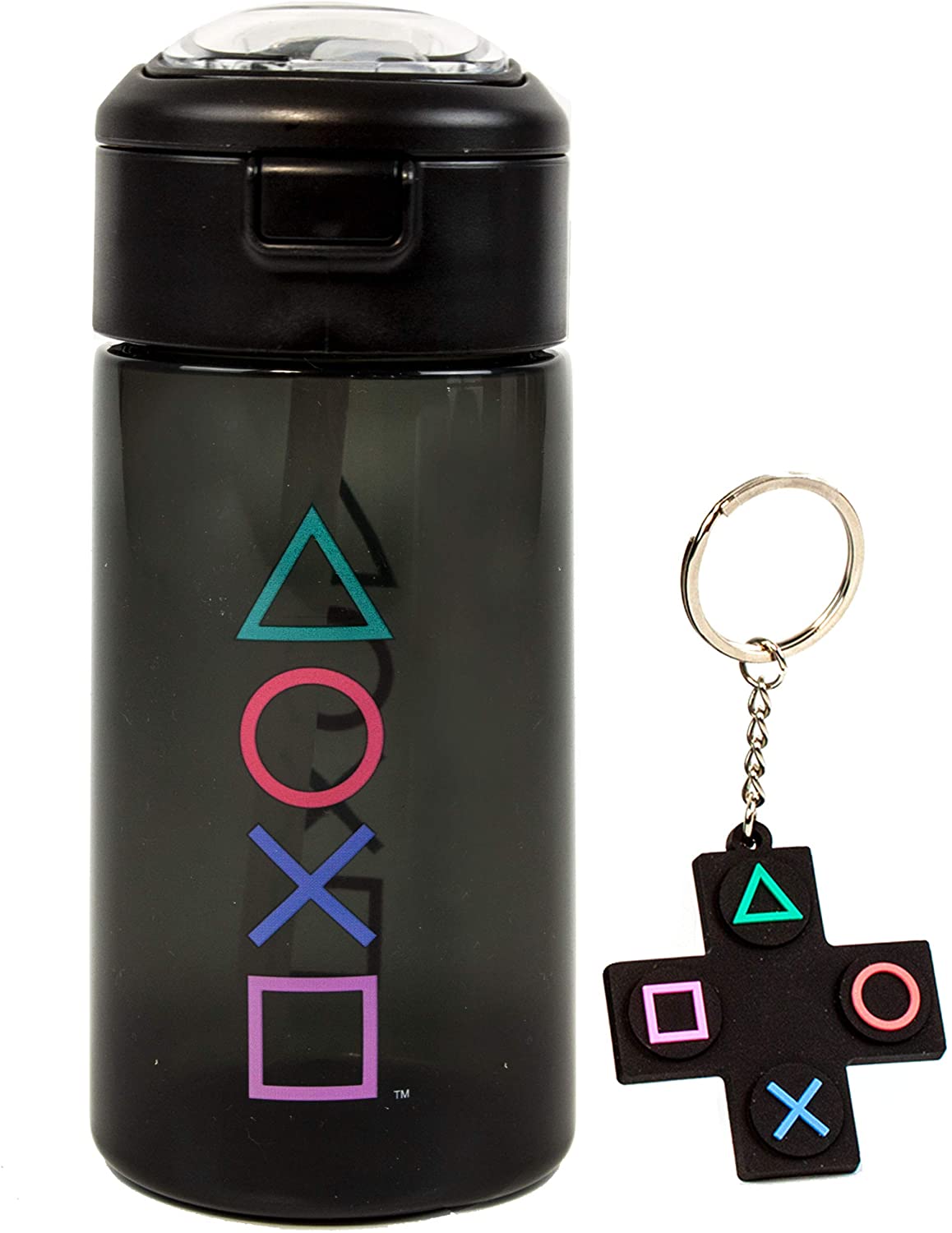 Playstation Botella De Agua Y Llavero