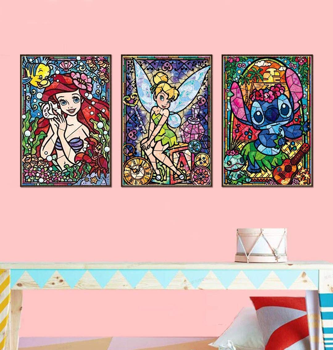 Diamond Painting Disney Lienzo 3 Piezas Cristal