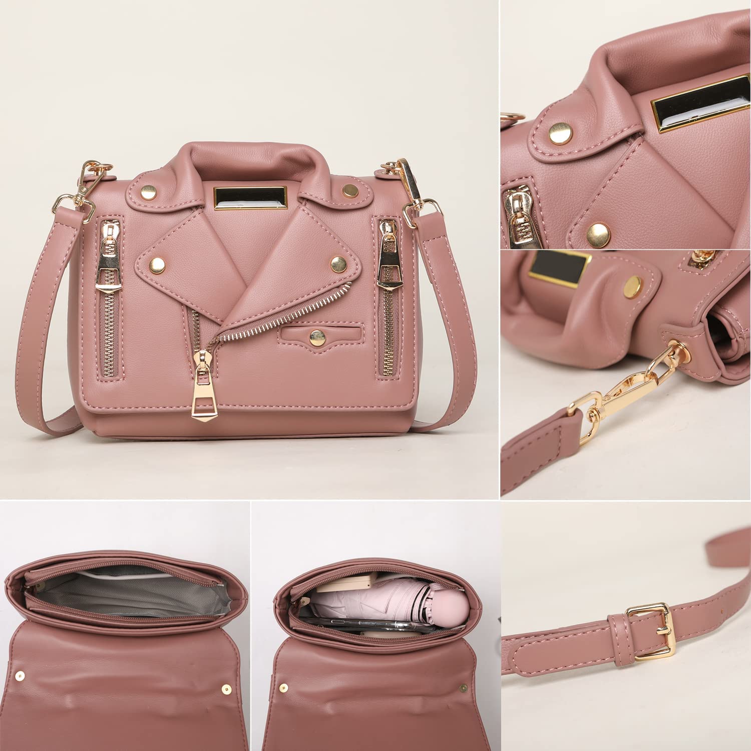 Bolsa Chamarra De Cuero Crossbody